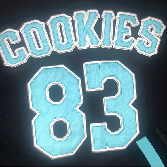 COOKIES "BREAKAWAY" LONG SLEEVE HOCKEY KNIT | Color: Black/Tiffany Blue |NEW/NWT - Picture 16 of 16
